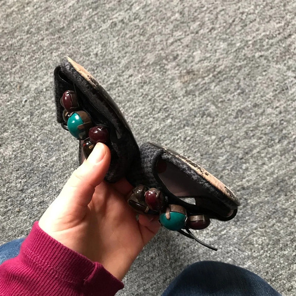 90s Rare Miu Miu Butterfly Sandals Mules, size 38.5 - Picture 8 of 10